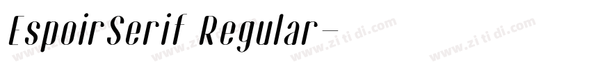 EspoirSerif Regular字体转换